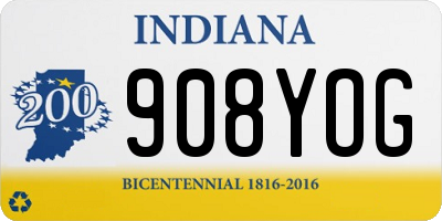 IN license plate 908YOG
