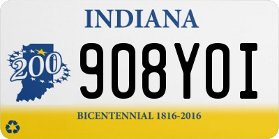 IN license plate 908YOI