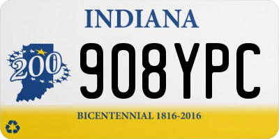 IN license plate 908YPC