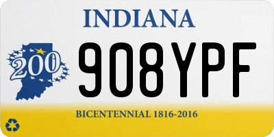 IN license plate 908YPF