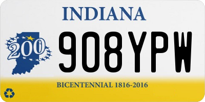 IN license plate 908YPW