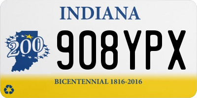 IN license plate 908YPX