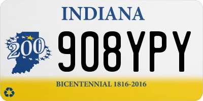 IN license plate 908YPY