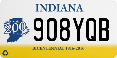 IN license plate 908YQB