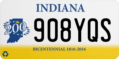IN license plate 908YQS