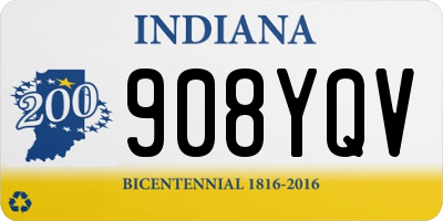 IN license plate 908YQV