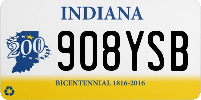 IN license plate 908YSB