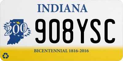 IN license plate 908YSC