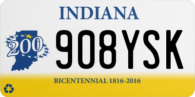 IN license plate 908YSK