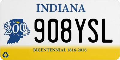 IN license plate 908YSL
