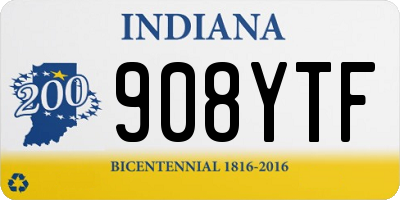 IN license plate 908YTF
