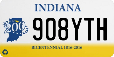 IN license plate 908YTH