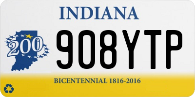 IN license plate 908YTP