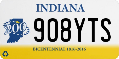 IN license plate 908YTS