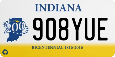 IN license plate 908YUE