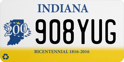 IN license plate 908YUG
