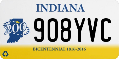 IN license plate 908YVC