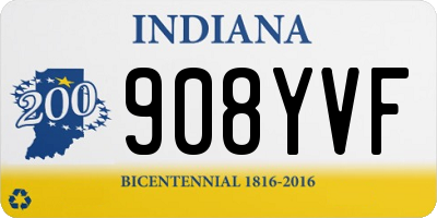 IN license plate 908YVF