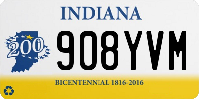 IN license plate 908YVM