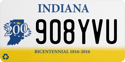 IN license plate 908YVU