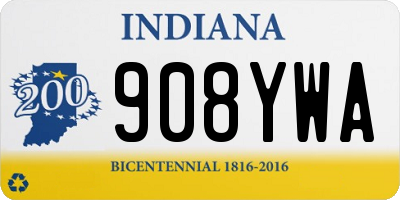 IN license plate 908YWA