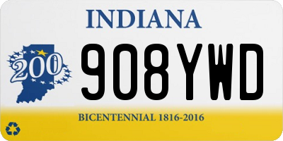 IN license plate 908YWD