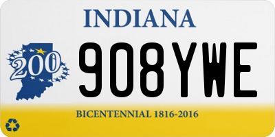 IN license plate 908YWE