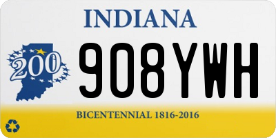 IN license plate 908YWH