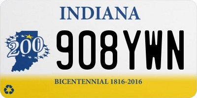 IN license plate 908YWN