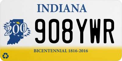 IN license plate 908YWR