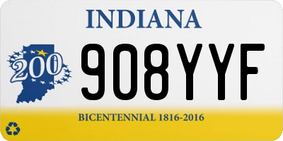 IN license plate 908YYF
