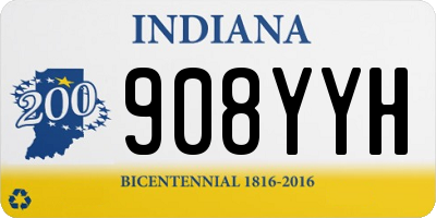 IN license plate 908YYH