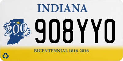 IN license plate 908YYO