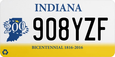 IN license plate 908YZF