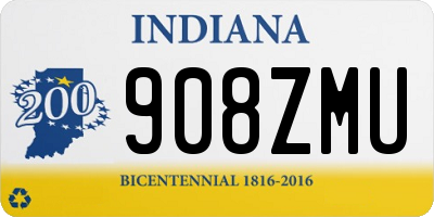 IN license plate 908ZMU