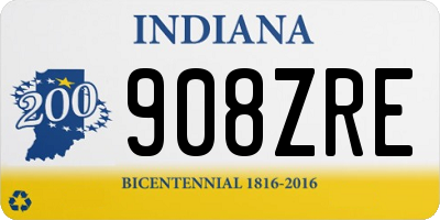 IN license plate 908ZRE