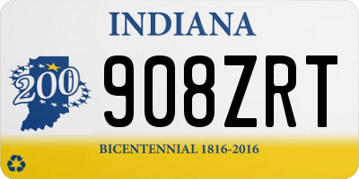 IN license plate 908ZRT