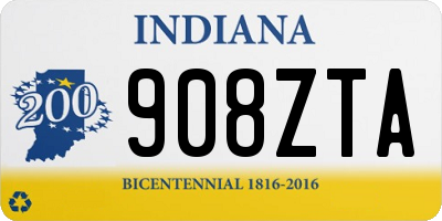 IN license plate 908ZTA