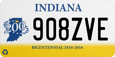 IN license plate 908ZVE
