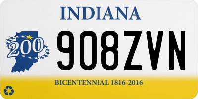 IN license plate 908ZVN
