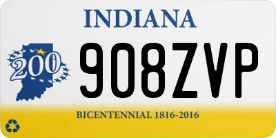 IN license plate 908ZVP