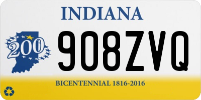 IN license plate 908ZVQ