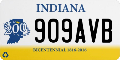 IN license plate 909AVB