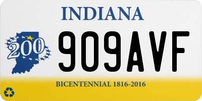 IN license plate 909AVF