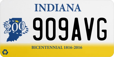 IN license plate 909AVG