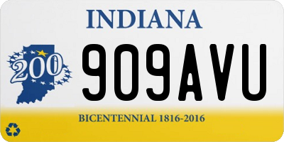 IN license plate 909AVU