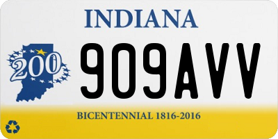 IN license plate 909AVV
