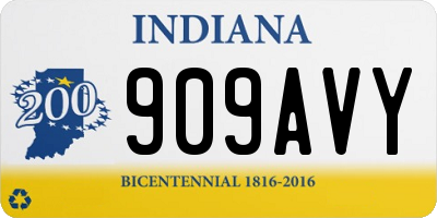 IN license plate 909AVY