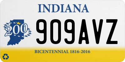 IN license plate 909AVZ