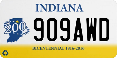 IN license plate 909AWD